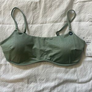 Hollister Green Sparkle Bikini Top